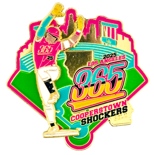 2025 365 Shockers Neon Baseball About Cooperstown Enamel Pin