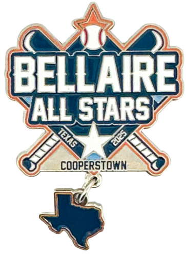 2025 Bellaire All Stars Baseball Cooperstown Enamel Pin with Dangler Cooperstown Pin Collection