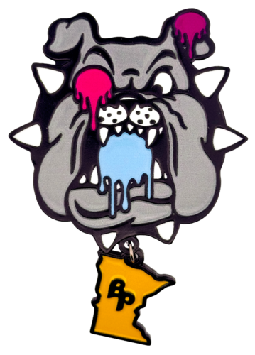 2025 Bulldogs Baseball Cooperstown Enamel Pin with Dangler Cooperstown Pin Collection