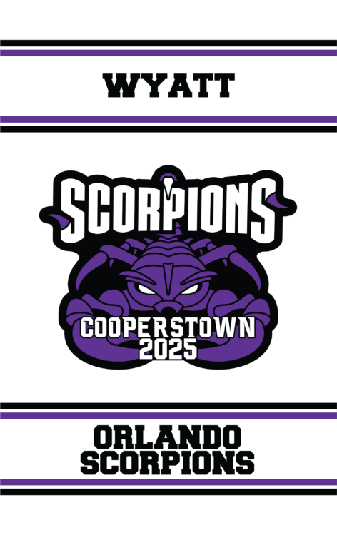 Orlando Scorpions Custom Pin Towels