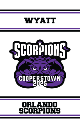 Cooperstown Gear - Orlando Scorpions Custom Pin Towels