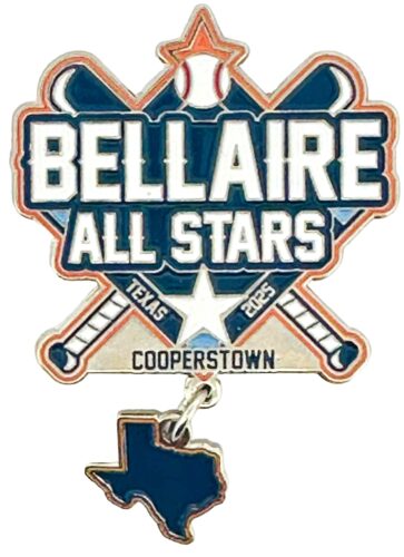 Cooperstown Pin Collection - Bellaire All Stars Baseball Cooperstown Enamel Pin with Dangler