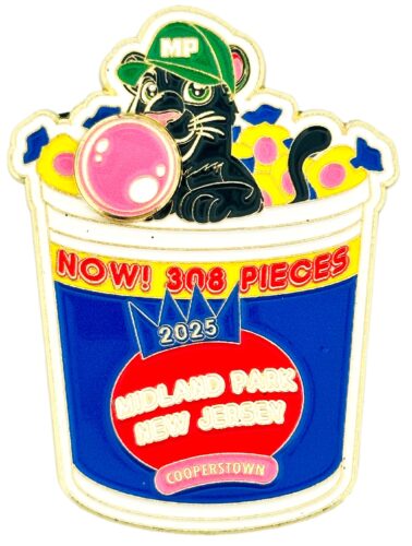 Cooperstown Pin Collection - Midland Park Panthers Bubble Gum Baseball Spinner Cooperstown Enamel Pin