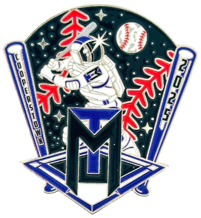Cooperstown Pin Collection - Space Astronaut TM Baseball Cooperstown Enamel Pin