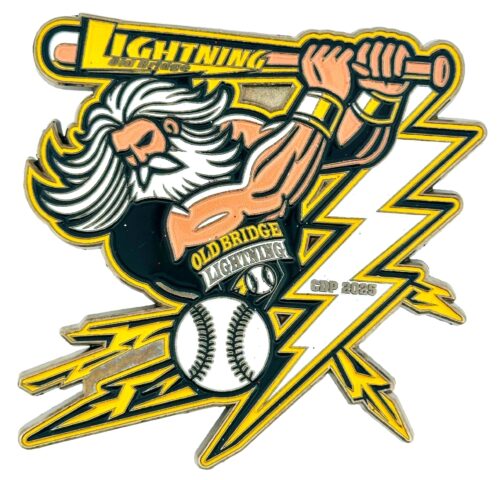 Cooperstown Pin Collection - Zeus Lightning Baseball Cooperstown Enamel Pin