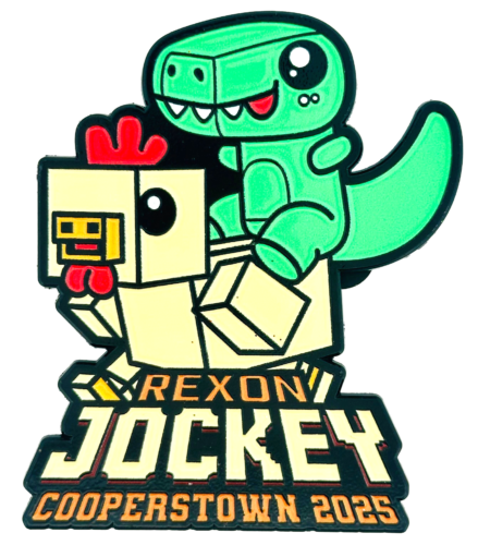 Cooperstown Trading Pins - Rexon Jockey Baseball Cooperstown Enamel Pin