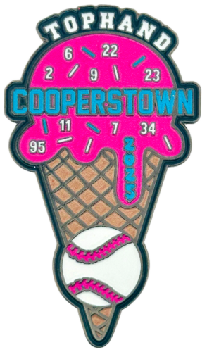 Custom Trading Pins - Ice Cream Cone Cooperstown Enamel Pin